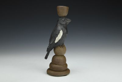 Lark Bunting Candlestick