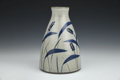Bud Vase with Grass Brushworks