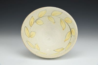 Soup Bowl with Vine Brushworks