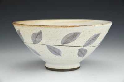 Soup Bowl with Vine Brushworks