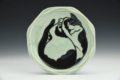 Sleeping Cat "Close" Plate