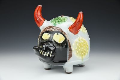 Money Bank with Dots and Horns