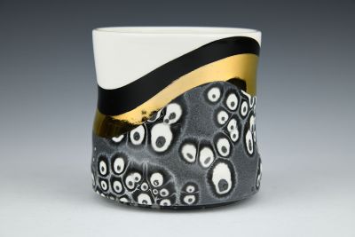 Black Cup with Gold