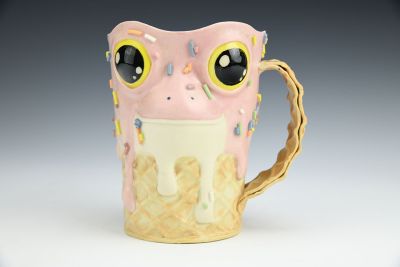 Pink Frog Ice Cream Mug