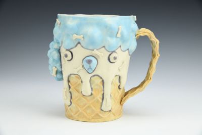 Blue Poodle Ice Cream Mug