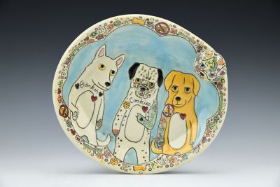 Bad Dogs Small Oval Dish