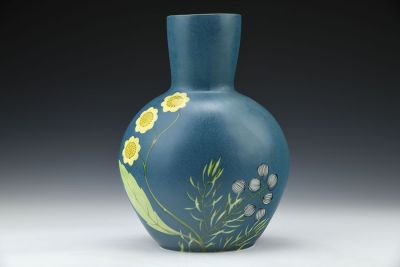 Oval Turquoise Vase