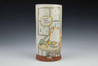 Rainy Day Oval Vase