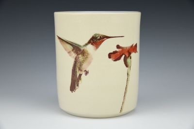 Ruby-throated Hummingbird Vase