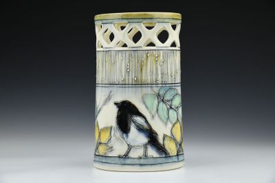 Magpie Pierced Oval Vase