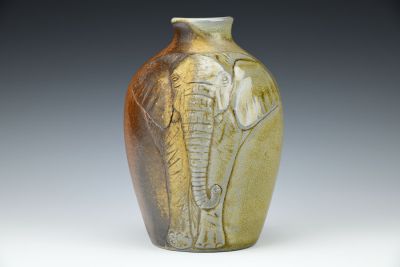 African Elephant Vase