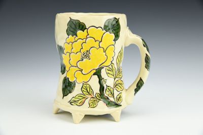 Yellow Peony Mug