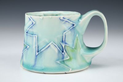 Aqua Starburst Mug