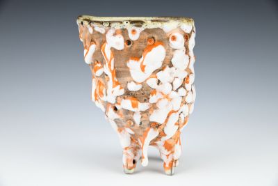 Orange/White Vase