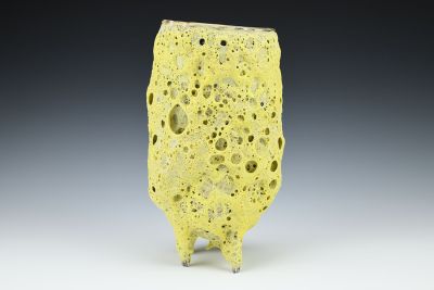 Yellow Crater Vase
