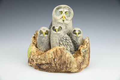 Great Grey Owl Family