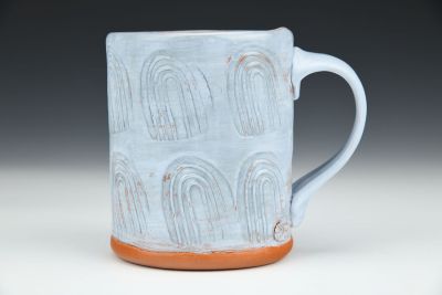 Mug with Arches Pattern in Light Blue-Grey