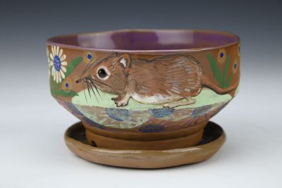 Desert Shrew Berry Bowl with Catch Plate