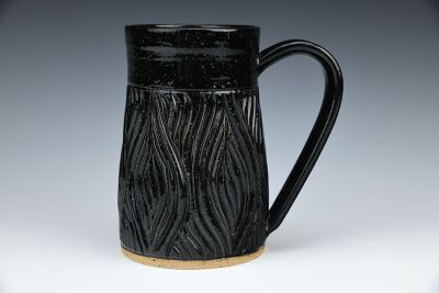 Black Wavy Mug