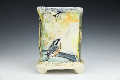 Nuthatch and Butterfly Vessel