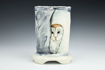 Barn Owls Vase