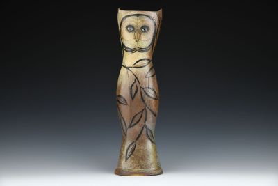 Tall Owl Vase