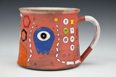 Red One Eyed Alien Mug