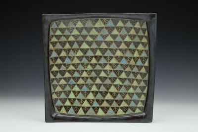 Black Triangles Square Plate