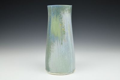 Light Blue Square Vase