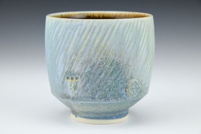 Textured Blue Cup