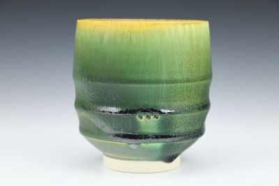 Ribbed Green Cup