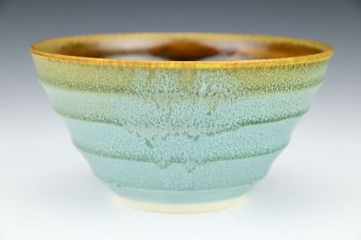 Ribbed Turquoise Bowl