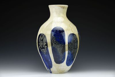 Blue Bunny Saints Vase