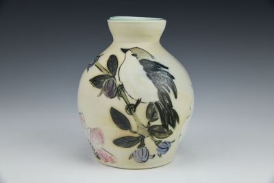 Nuthatch, Sweet Shrub and Anemone Vase