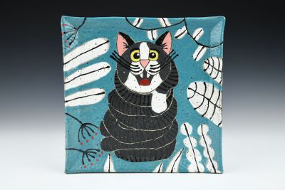 Tangle Kitty Small Square Plate