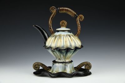 Fluted Teapot on a Base