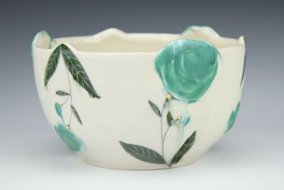 Turquoise Floral Bowl