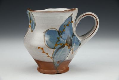 Petal Mug with Blue Flowers