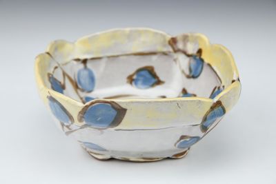 Snack Bowl with Blue Stems
