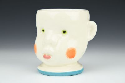 Turquoise Doll Head Cup