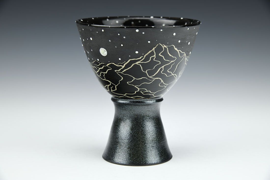 Midnight Mountain Mini Goblet / Candle Holder