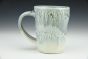 Tall Bark Mug With Light Blue Glaze