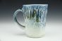 Tall Bark Mug With Blue Glaze