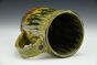 Tall Bark Mug With Green Moss Glaze