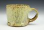Short Bark Mug With Yellow Moss Glaze