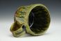 Short Bark Mug With Green Moss Glaze