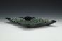 Skull Impression Jade and Black Deep Dish Platter