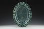Skull Impression Seaweed Green Large Oval Serving Platter