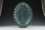 Skull Impression Seaweed Green Large Oval Serving Platter