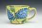 Yellow Mug with Blue Thistles